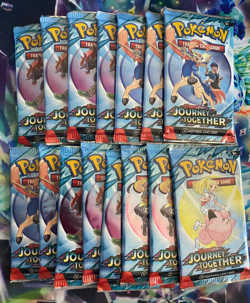 Pokemon TCG Journey Together Booster Pack Lot of 15 SV09 - Image 1