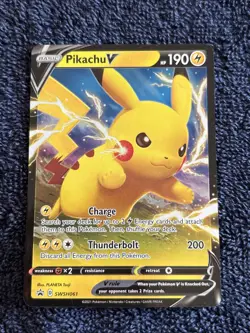 Pokemon Pikachu V Holo SWSH061 Sword and Shield SW&SH Black Star Promo - Image 1