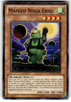 YuGiOh Order of Chaos Card ORCS-EN030 C Masked Ninja Ebisu - Image 1