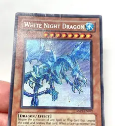Yugioh White Night Dragon ANPR-EN092 Secret Rare Holo Foil Water Damage - Image 2
