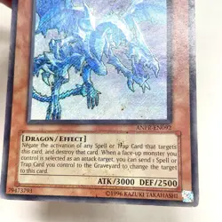 Yugioh White Night Dragon ANPR-EN092 Secret Rare Holo Foil Water Damage - Image 3