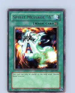 Yu-Gi-Oh TCG Spirit Message "A" LON-091 Unlimited Regular Rare Card Played MP-LP - Image 1