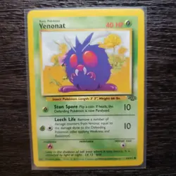 Pokemon TCG Venonat 63/64 Jungle Common card Unlimited LP - Image 1