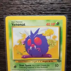 Pokemon TCG Venonat 63/64 Jungle Common card Unlimited LP - Image 2