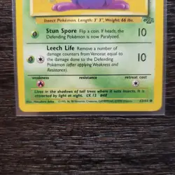 Pokemon TCG Venonat 63/64 Jungle Common card Unlimited LP - Image 3