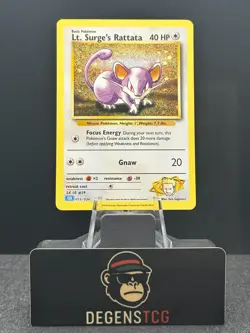 Lt. Surge's Rattata clb 015 & Raticate 016 Trading Card Game Classic Holo NM - Image 3