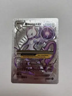 M Mewtwo EX Silver Foil Fan Art Card HP1500 Evolutions NM/M - Image 1
