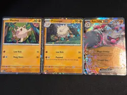 Annihilape EX SVP032 + Mankey + Primeape Black Star Promo Pokemon Card Set NM - Image 1