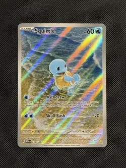 Pokemon Card 2023 Squirtle 170/165 Scarlet & Violet 151 Illustration Rare NM MT - Image 1