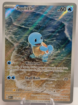Pokemon Card 2023 Squirtle 170/165 Scarlet & Violet 151 Illustration Rare NM MT - Image 1