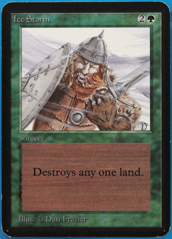 Ice Storm Alpha PLD Green Uncommon MAGIC GATHERING CARD (ID# 500716) ABUGames - Image 1