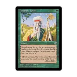 WOTC MtG Mirage Worldly Tutor (U) VG - Image 1