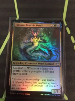 MTG Magic The Gathering Tatyova, Benthic Druid Foil FDN Merfolk Simic - Image 1