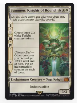 MTG Summon: Knights Of Round #36 Final Fantasy Magic The Gathering Mythic Rare - Image 1