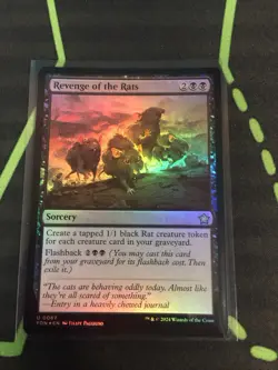 MTG Magic The Gathering Revenge Of The Rats Foil FDN Black Sorcery Commander - Image 1