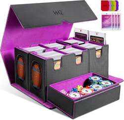 MTG Commander Deck Box, 7-In-1 Trading Card Storage Box Fit 1500+ Sleeveless Car - Image 1