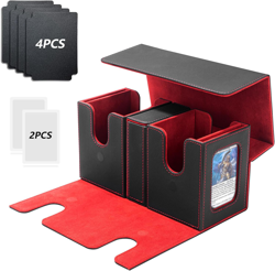 MTG Commander Deck Box, Fits 220+ Double-Sleeved Cards,With 4 Dividers & 2 Comma - Image 1