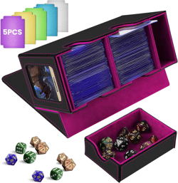 MTG Deck Box with Commander Display,Holds 300+ Single-Sleeved Cards,Double Deck - Image 1
