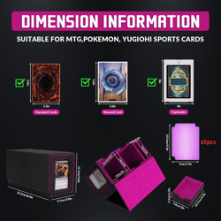 MTG Deck Box with Commander Display,Holds 300+ Single-Sleeved Cards,Double Deck - Image 5