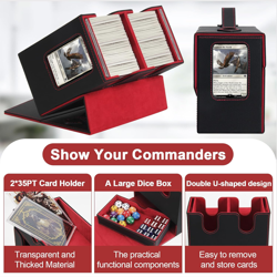 MTG Commander Deck Box with Handle - Double Storage Box for 230+ Double Sleeved - Image 4