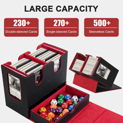 MTG Commander Deck Box with Handle - Double Storage Box for 230+ Double Sleeved - Image 5