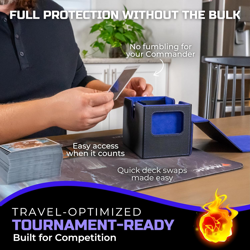 Deck Box for MTG Cards, Trading Commander Deck Case, Fits 250+ Unsleeved Cards, - Image 2
