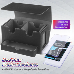 MTG Commander Deck Box with 2 Display & Dice Tray, Fits 320+ Cards, 4 Dividers & - Image 2