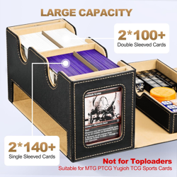 MTG Deck Box with 2 Commander Display and Dice Tray-Patented Design, Double Deck - Image 4