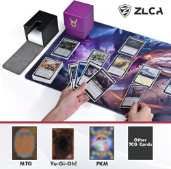Card Deck Box for MTG with 2 Dividers, Card Storage Box Fits 100+ Single Sleeved - Image 5