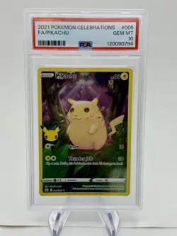 Pokemon GEM MINT Pikachu 005 Celebrations 25th Full Art 2021 English - Image 1