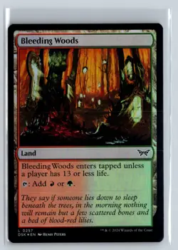 FOIL Bleeding Woods Duskmourn Common - MTG Magic the Gathering Card - Image 1