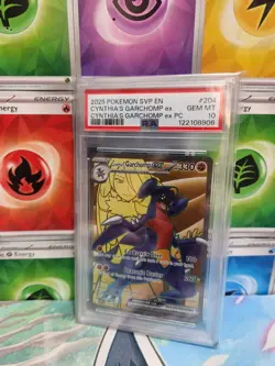 2025 POKEMON SVP EN-SV PREMIUM COLLECTION PROMO CYNTHIA'S GARCHOMP EX 204 PSA 10 - Image 1