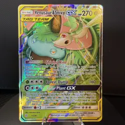 Pokemon TCG Venusaur & Snivy GX 1/236 Tag Team Cosmic Eclipse Ultra Rare MINT 🔥 - Image 1