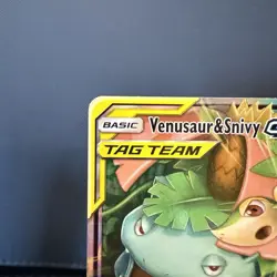 Pokemon TCG Venusaur & Snivy GX 1/236 Tag Team Cosmic Eclipse Ultra Rare MINT 🔥 - Image 3