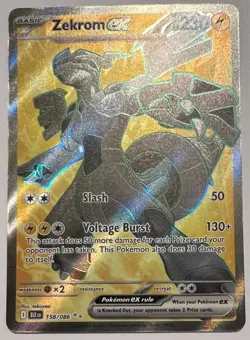 Pokemon TCG Black Bolt - Zekrom ex - Full Art Holo Secret Rare - 158/086 - NM - Image 2