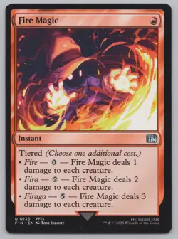 MTG Playset (4) - Final Fantasy - Fire Magic #136 -j505 - Image 2