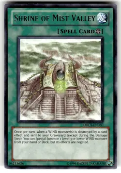 YuGiOh Order of Chaos Card ORCS-EN060 R Shrine of Mist Valley - Image 1