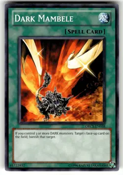 YuGiOh Order of Chaos Card ORCS-EN058 C Dark Mambele - Image 1