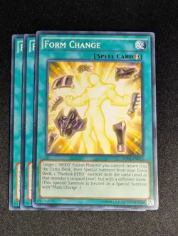 Yugioh - 3x Form Change SDHS-EN020 Unlimited Common NM - Image 1