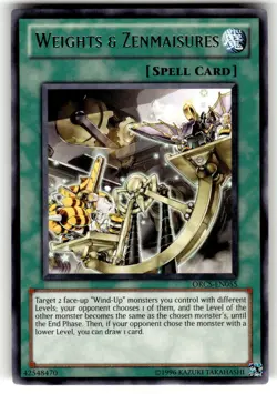 YuGiOh Order of Chaos Card ORCS-EN055 R Weights & Zenmaisures - Image 1