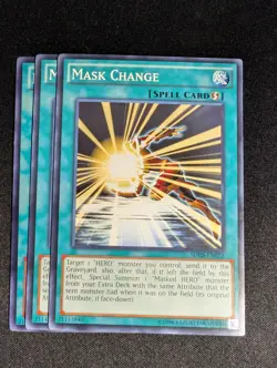 Yugioh - 3x Mask Change SDHS-EN022 Unlimited Common NM - Image 1