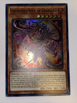 *** UNCHAINED SOUL OF SHARVARA *** SUPER RARE OP24-EN008 OTS PACK YUGIOH! - Image 1