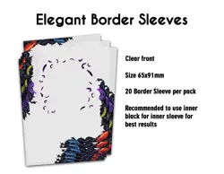 Black Feather Border Sleeves (20 Sleeves) Yugioh - Image 1