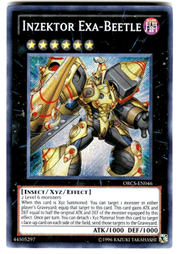 YuGiOh Order of Chaos Card ORCS-EN046 SR Inzektor Exa-Beetle - Image 1