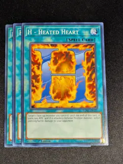 Yugioh - 3x H - Heated Heart LDS3-EN107 1st Edition Common NM - Image 1