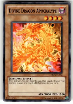 YuGiOh Order of Chaos Card ORCS-EN036 C Divine Dragon Apocralyph - Image 1