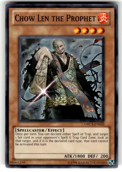 YuGiOh Order of Chaos Card ORCS-EN032 C Chow Len the Prophet - Image 1