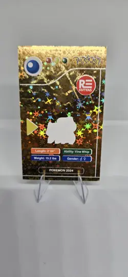 Bulbasaur #1 - Gold Holo - Pokedex Black Kanto 2024 - Pokemon Card - Image 3