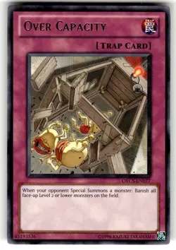 YuGiOh Order of Chaos Card ORCS-EN077 R Over Capacity - Image 1