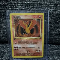 Pokemon WOTC Card - Moltres - Fossil Set - Non-Holo Rare - 27/62 -NM- LP - Image 1